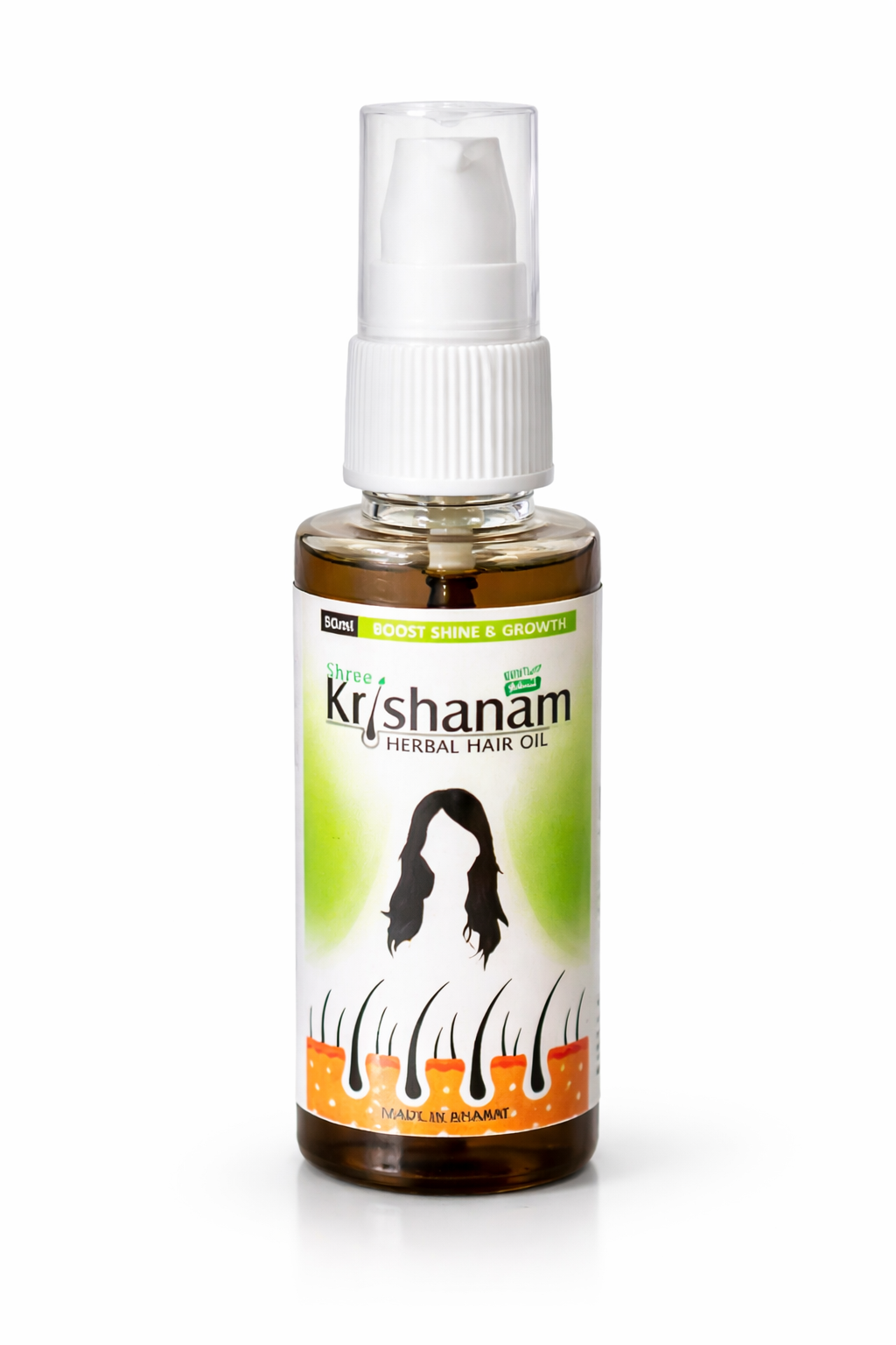 🌿 Krishanam Herbal Hair Oil – Boost Shine & Growth Naturally